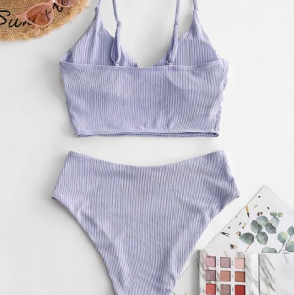 Powder Blue High cut bikini